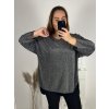 Tunika třpytivá dlouhý rukáv dámská nadrozměr (3XL/4XL ONE SIZE) ITALSKÁ MÓDA IMWQ23LEILA/DUR