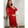 Šaty společenské flitrové dlouhý rukáv dámské nadrozměr  (3XL/4XL ONE SIZE) ITALSKÁ MÓDA IMWQ23150/DUR (Velikost 3XL/4XL, Barva bílá)
