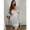 Šaty společenské flitrové dlouhý rukáv dámské nadrozměr  (3XL/4XL ONE SIZE) ITALSKÁ MÓDA IMWQ23150/DUR