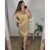 Šaty společenské flitrové dlouhý rukáv dámské nadrozměr  (3XL/4XL ONE SIZE) ITALSKÁ MÓDA IMWQ23150/DUR