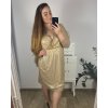 Šaty společenské flitrové dlouhý rukáv dámské nadrozměr  (3XL/4XL ONE SIZE) ITALSKÁ MÓDA IMWQ23150/DUR (Velikost 3XL/4XL, Barva bílá)