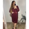 Šaty společenské flitrové dlouhý rukáv dámské nadrozměr  (3XL/4XL ONE SIZE) ITALSKÁ MÓDA IMWQ23150/DUR (Velikost 3XL/4XL, Barva bílá)