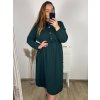Šaty košilové dlouhý rukáv dámské nadrozměr (3XL/4XL ONE SIZE) ITALSKÁ MÓDA IMWQ23182/DU (Velikost 3XL/4XL, Barva červená)