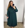 Šaty košilové dlouhý rukáv dámské nadrozměr (3XL/4XL ONE SIZE) ITALSKÁ MÓDA IMWQ23182/DU (Velikost 3XL/4XL, Barva červená)