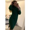 Šaty dlouhé pletené s rolákem dlouhý rukáv dámské (S/M/L ONE SIZE) ITALSKá MóDA IM4212363/DR (Velikost S/M/L, Barva červená)