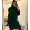 Šaty dlouhé pletené s rolákem dlouhý rukáv dámské (S/M/L ONE SIZE) ITALSKá MóDA IM4212363/DR (Velikost S/M/L, Barva červená)