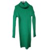 Šaty dlouhé pletené s rolákem dlouhý rukáv dámské (S/M/L ONE SIZE) ITALSKá MóDA IM4212363/DR (Velikost S/M/L, Barva červená)