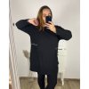 Šaty teplé dlouhý rukáv dámské nadrozměr (3XL/4XL/5XL ONE SIZE) ITALSKÁ MÓDA IM423XIMA/DR (Velikost 4XL/5XL, Barva Černá)