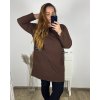 Šaty teplé dlouhý rukáv dámské nadrozměr (3XL/4XL/5XL ONE SIZE) ITALSKÁ MÓDA IM423XIMA/DR (Velikost 4XL/5XL, Barva Černá)