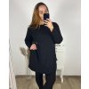 Šaty teplé dlouhý rukáv dámské nadrozměr (3XL/4XL/5XL ONE SIZE) ITALSKÁ MÓDA IM423XIMA/DR (Velikost 4XL/5XL, Barva Černá)