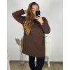 Šaty teplé dlouhý rukáv dámské nadrozměr (3XL/4XL/5XL ONE SIZE) ITALSKÁ MÓDA IM423XIMA/DR (Velikost 4XL/5XL, Barva Černá)