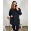 Šaty teplé dlouhý rukáv dámské nadrozměr (3XL/4XL/5XL ONE SIZE) ITALSKÁ MÓDA IM423XIMA/DR (Velikost 4XL/5XL, Barva Černá)