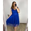 Šaty společenské  bez rukávu dámské (L/XL ONE SIZE) ITALSKá MóDA IMC23491/DR (Velikost L/XL, Barva Černá)