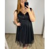 Šaty společenské  bez rukávu dámské (L/XL ONE SIZE) ITALSKá MóDA IMC23491/DR (Velikost L/XL, Barva Černá)