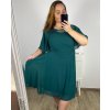 Šaty společenské elegantní šifonové krátký rukáv dámské nadrozměr (XL/2XL/3XL ONE SIZE) ITALSKÁ MÓDA IMM2380735/DUR (Velikost XL/2XL, Barva Černá)