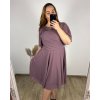 Šaty společenské elegantní šifonové krátký rukáv dámské nadrozměr (XL/2XL/3XL ONE SIZE) ITALSKÁ MÓDA IMM2380735/DUR (Velikost XL/2XL, Barva Černá)