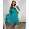 Šaty společenské elegantní šifonové krátký rukáv dámské nadrozměr (XL/2XL/3XL ONE SIZE) ITALSKÁ MÓDA IMM2380735/DUR (Velikost XL/2XL, Barva Černá)