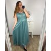 Šaty dlouhé společenské na ramínka dámské nadrozměr (L/XL/2XLNE SIZE) ITALSKÁ MÓDA IMPSH23L676/DR (Velikost XL/2XL, Barva tmavě modrá)