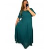 Šaty plesové dlouhé elegantní společenské krátký rukáv dámské nadrozměr (XL/2XL ONE SIZE) ITALSKÁ MÓDA IMM2380736PL/DR (Velikost XL/2XL, Barva fialová)