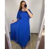 Šaty plesové dlouhé elegantní společenské krátký rukáv dámské nadrozměr (XL/2XL ONE SIZE) ITALSKÁ MÓDA IMM2380736PL/DR (Velikost XL/2XL, Barva fialová)