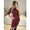 Šaty elegantní košilové vánoční dlouhý rukáv dámské (S/M ONE SIZE) ITALSKÁ MÓDA IMM23M5390/DU (Velikost S/M/L, Barva červená)