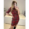 Šaty elegantní košilové vánoční dlouhý rukáv dámské (S/M ONE SIZE) ITALSKÁ MÓDA IMM23M5390/DU (Velikost S/M/L, Barva červená)