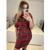 Šaty elegantní košilové vánoční dlouhý rukáv dámské (S/M ONE SIZE) ITALSKÁ MÓDA IMM23M5390/DU (Velikost S/M/L, Barva červená)