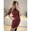 Šaty elegantní košilové vánoční dlouhý rukáv dámské (S/M ONE SIZE) ITALSKÁ MÓDA IMM23M5390/DU (Velikost S/M/L, Barva červená)