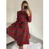 Šaty elegantní vánoční dlouhý rukáv dámské (S/M ONE SIZE) ITALSKÁ MÓDA IMM23M56238/DU (Velikost S/M/L, Barva červená)