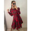 Šaty elegantní vánoční dlouhý rukáv dámské (S/M ONE SIZE) ITALSKÁ MÓDA IMM23M56238/DU (Velikost S/M/L, Barva červená)
