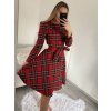 Šaty elegantní vánoční dlouhý rukáv dámské (S/M ONE SIZE) ITALSKÁ MÓDA IMM23M56238/DU (Velikost S/M/L, Barva červená)
