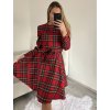 Šaty elegantní vánoční dlouhý rukáv dámské (S/M ONE SIZE) ITALSKÁ MÓDA IMM23M56238/DU (Velikost S/M/L, Barva červená)