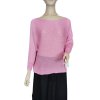 Svetr tenký dlouhý rukáv dámský (S/M ONE SIZE) ITALSKÁ MÓDA IMM23NM1236/DUR (Velikost S/M/L, Barva červená)