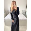 Šaty společenské dlouhé třpytivé dlouhý rukáv dámské (S/M ONE SIZE) ITALSKÁ MODA IMM23FS52861/DU (Velikost S/M/L, Barva Černá)