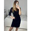 Šaty společenské třpytivé dlouhý rukáv dámské (S/M ONE SIZE) ITALSKÁ MODA IMM23M284A/DUR