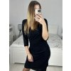 Šaty společenské třpytivé dlouhý rukáv dámské (S/M ONE SIZE) ITALSKÁ MODA IMM23M284A/DUR