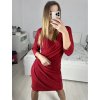Šaty společenské třpytivé dlouhý rukáv dámské (S/M ONE SIZE) ITALSKÁ MODA IMM23M284A/DUR