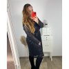 Šaty společenské flitrové dlouhý rukáv dámské nadrozměr  (3XL/4XL ONE SIZE) ITALSKÁ MÓDA IMWQ23169/DUR