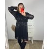 Šaty společenské flitrové dlouhý rukáv dámské nadrozměr  (3XL/4XL ONE SIZE) ITALSKÁ MÓDA IMWQ23169/DUR