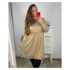 Šaty společenské flitrové dlouhý rukáv dámské nadrozměr  (3XL/4XL ONE SIZE) ITALSKÁ MÓDA IMWQ23169/DUR (Velikost 3XL/4XL, Barva Černá)