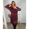 Šaty společenské flitrové dlouhý rukáv dámské nadrozměr  (3XL/4XL ONE SIZE) ITALSKÁ MÓDA IMWQ23170/DUR (Velikost 3XL/4XL, Barva Černá)