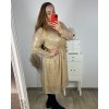 Šaty společenské flitrové dlouhý rukáv dámské nadrozměr  (3XL/4XL ONE SIZE) ITALSKÁ MÓDA IMWQ23170/DUR (Velikost 3XL/4XL, Barva Černá)