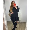 Šaty elegantní dlouhý rukáv dámské nadrozměr (3XL/4XL ONE SIZE) ITALSKÁ MÓDA IMWQ23202/DUR