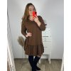 Šaty elegantní dlouhý rukáv dámské nadrozměr (3XL/4XL ONE SIZE) ITALSKÁ MÓDA IMWQ23202/DUR