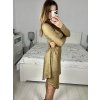 Šaty elegantní dlouhý rukáv dámské (S/M ONE SIZE) ITALSKÁ MÓDA IMM23M3971/DU (Velikost S/M/L, Barva béžová)