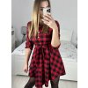 Šaty košilové dlouhý rukáv dámské (S/M ONE SIZE) ITALSKÁ MÓDA IMC23468/DU (Velikost S/M/L, Barva Černo-bílá)