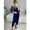 Šaty elegantní flitrové dlouhý rukáv dámské (S/M ONE SIZE) ITALSKá MóDA IMM23M5114/DU (Velikost S/M/L, Barva Černá)