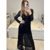 Šaty dlouhé společenské flitrové dlouhý rukáv dámské (S/M ONE SIZE) ITALSKÁ MÓDA IMWGS234294/DUR