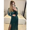 Šaty dlouhé společenské flitrové dlouhý rukáv dámské (S/M ONE SIZE) ITALSKÁ MÓDA IMWGS234294/DUR (Velikost S/M/L, Barva Černá)