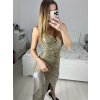 Šaty společenské na ramínka třpytivé dámské (XS/S/M ONE SIZE) ITALSKÁ MÓDA IM323LUFI/DU (Velikost S/M/L, Barva Černá)